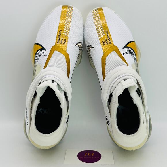 Nike Men's Force Zoom Trout 7 Pro Mid Baseball Cleats White/Gold CI3134-106 Sz 8 - Picture 8 of 10